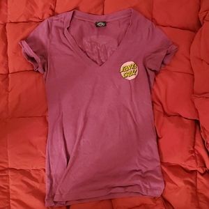Women's M santa cruz pinkish purple cotton t shirt